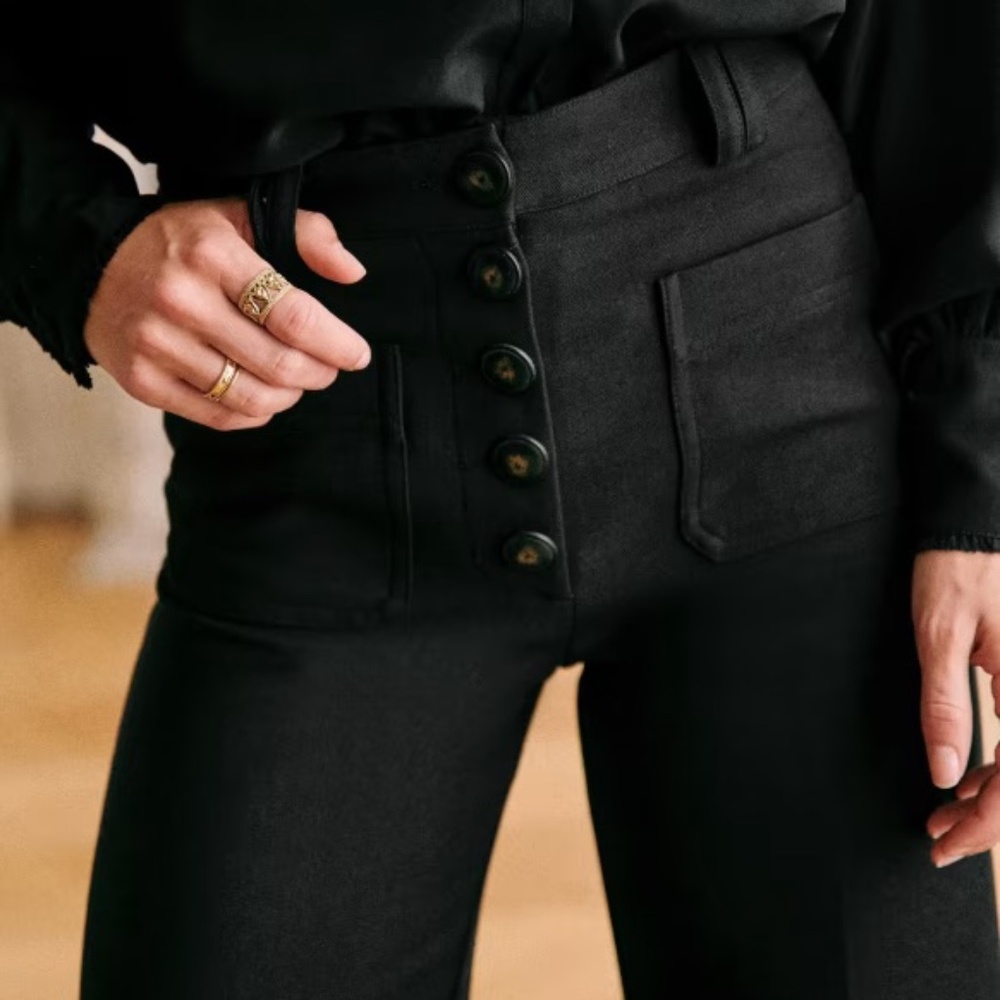 Sezane "Chuck" Button Front Trousers NWT